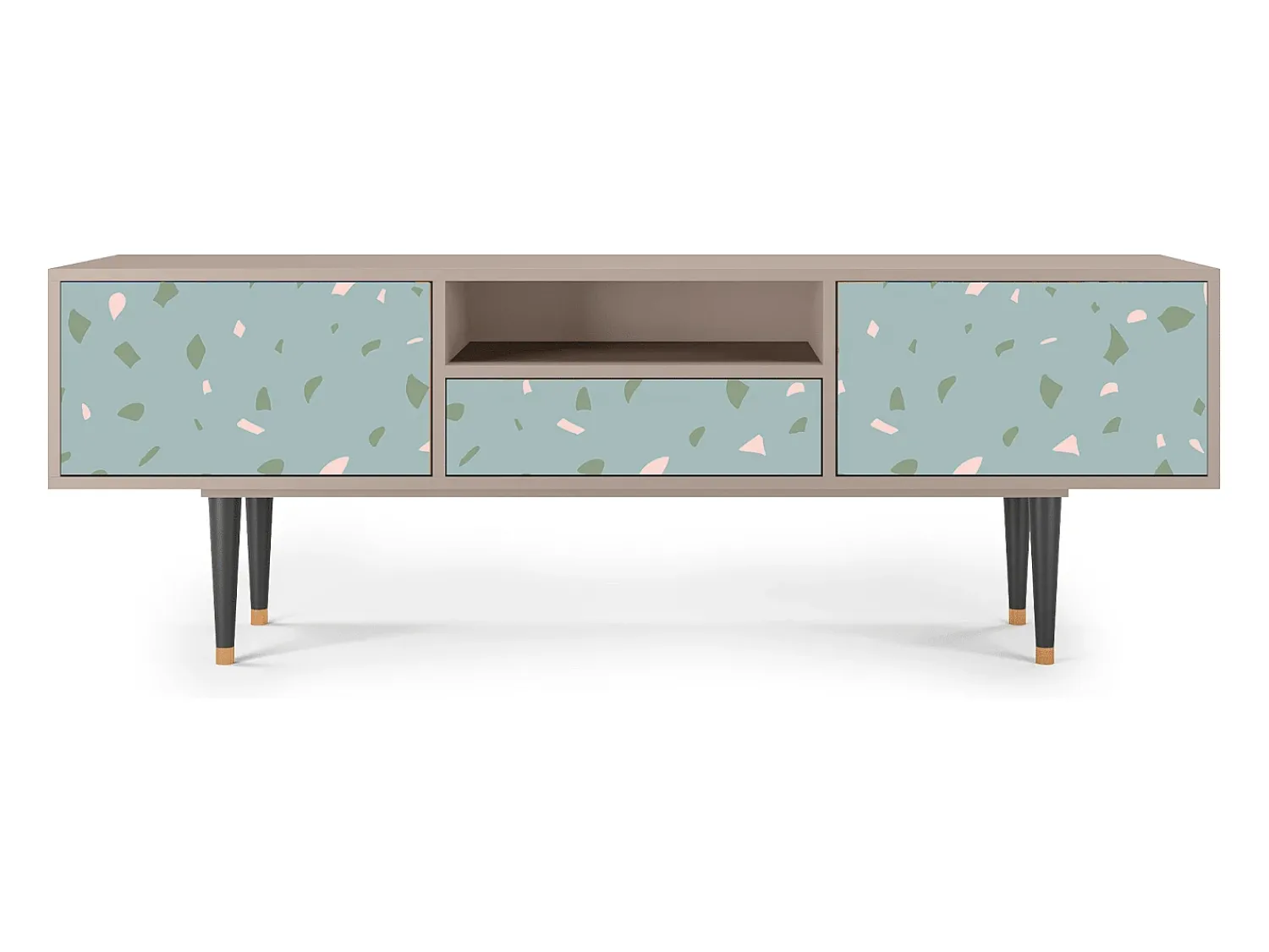 Móvel De Tv| Mueble de TV - 170х59х41 cm - T6 - Blue Drops, Latte Bege