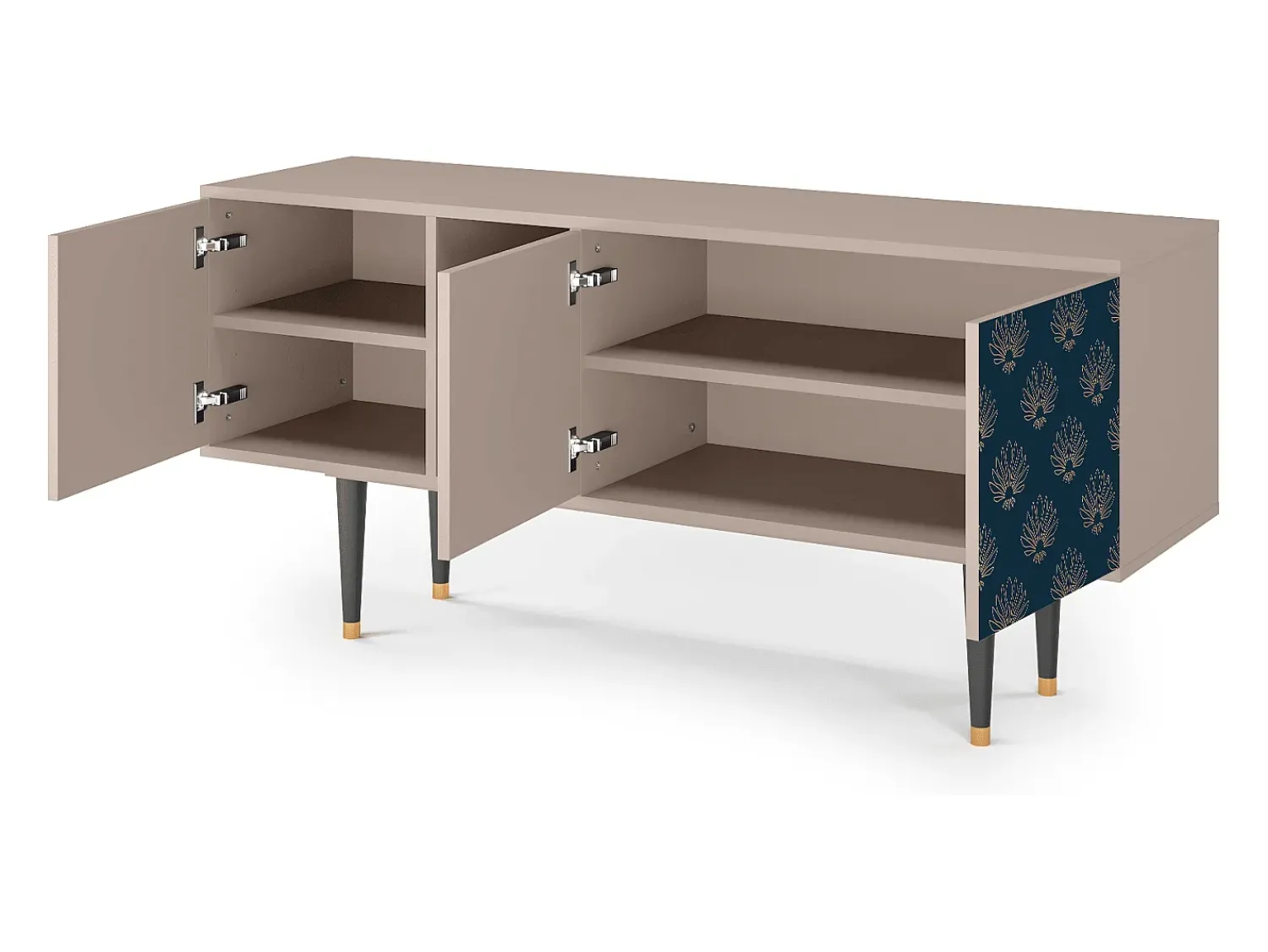 Móvel De Tv* Mueble de TV - 150х69х41 cm - T5 - Blue Lotus, Latte Bege