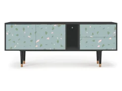Móvel De Tv| Mueble de TV - 170х69х48 cm - T1 - Blue Drops, Antracite Cinza antracite