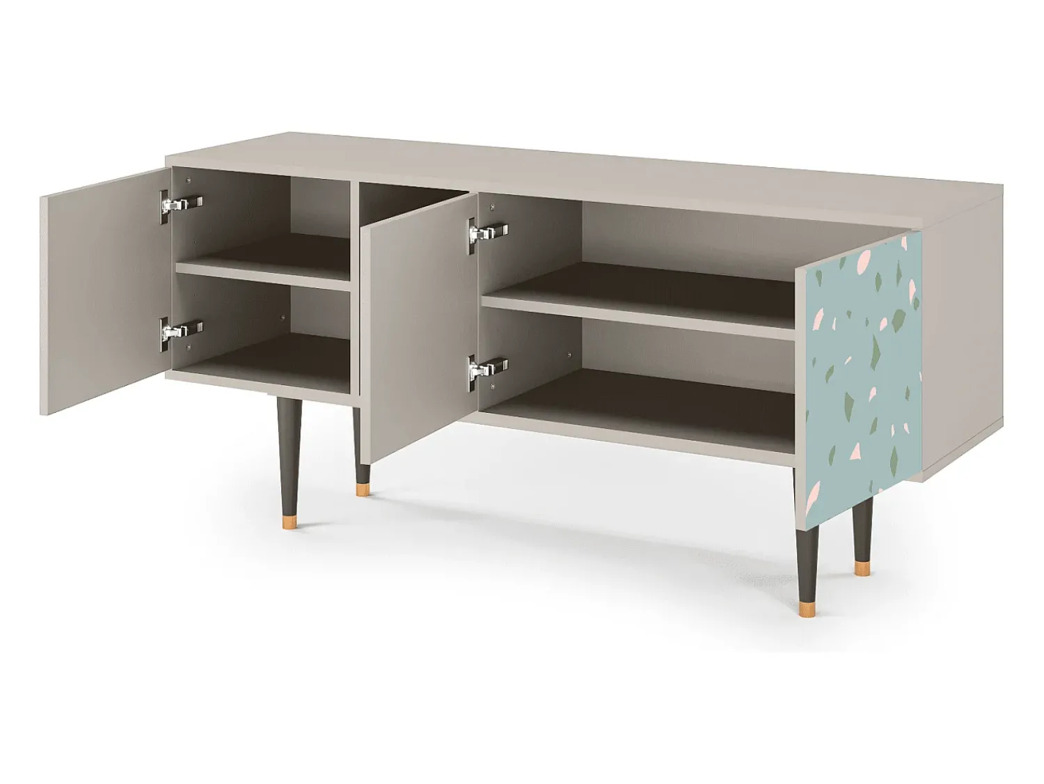 Hot Mueble de TV - 150х69х41 cm - T5 - Blue Drops, Areia Bege