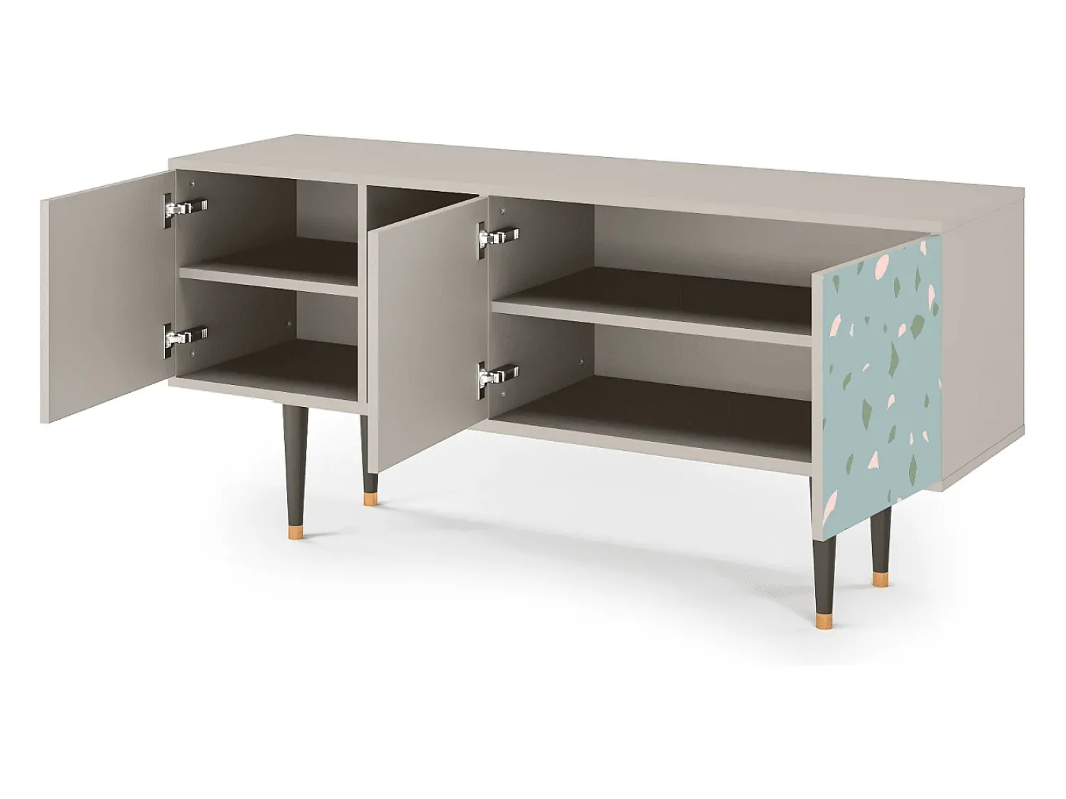 Hot Mueble de TV - 150х69х41 cm - T5 - Blue Drops, Areia Bege