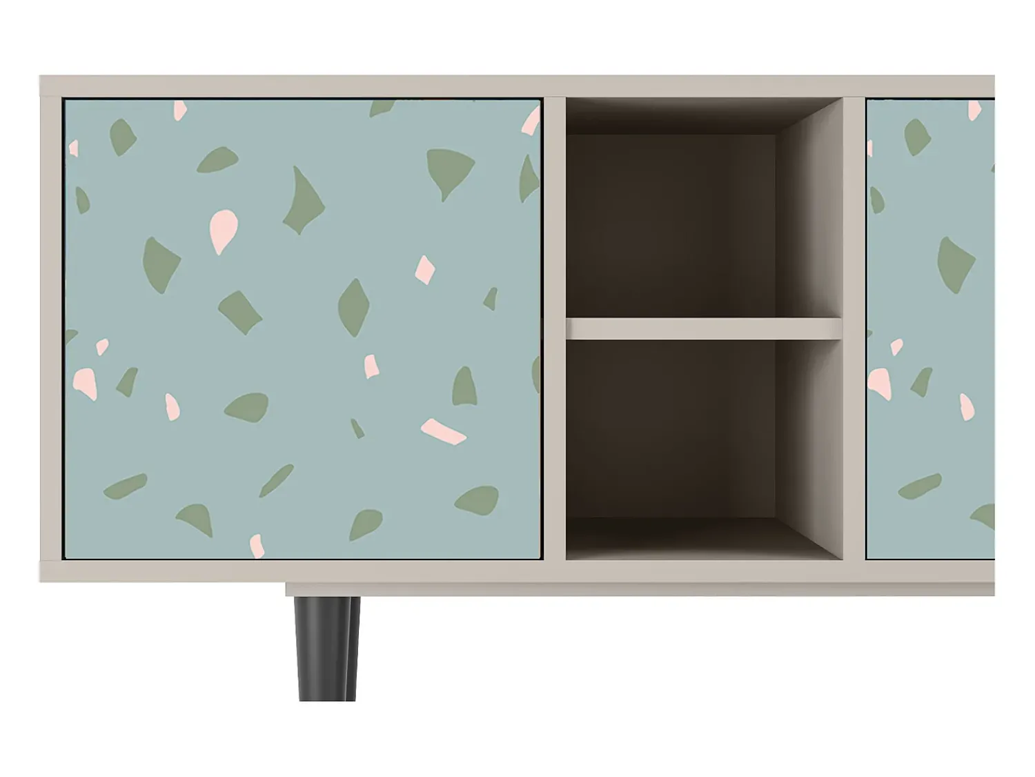 Hot Mueble de TV - 150х69х41 cm - T5 - Blue Drops, Areia Bege