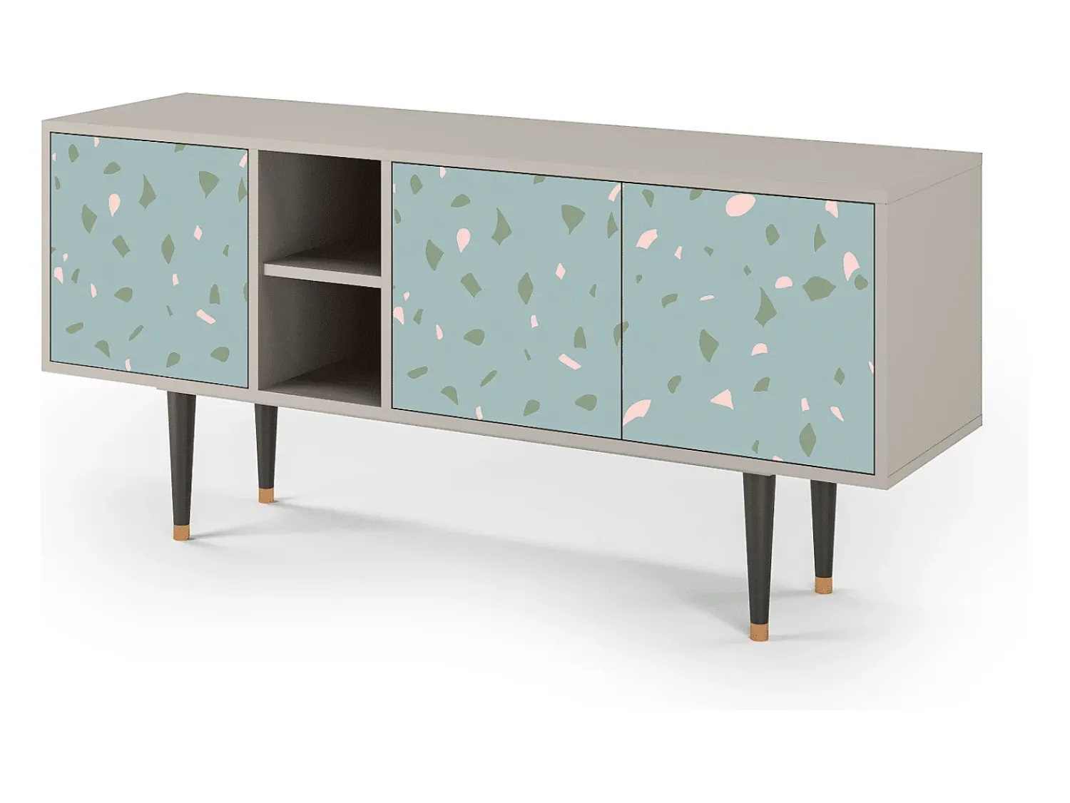 Hot Mueble de TV - 150х69х41 cm - T5 - Blue Drops, Areia Bege