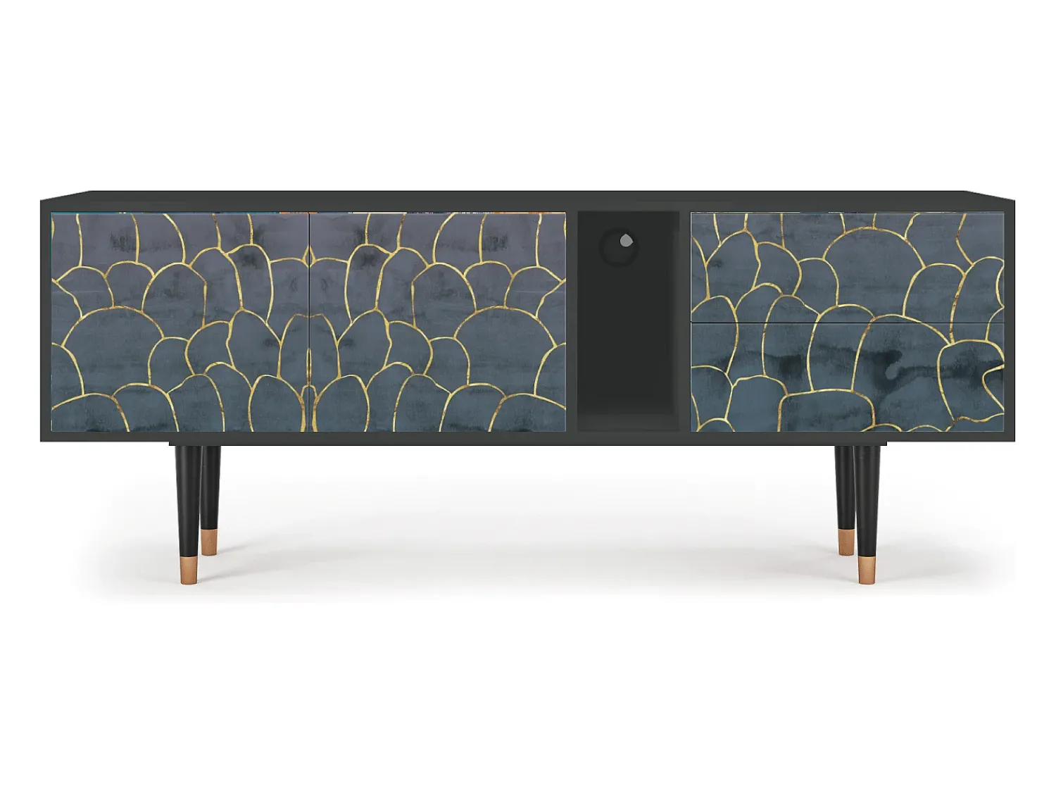 Clearance Mueble de TV - 170х69х48 cm - T1 - Blue Lagoon, Antracite Cinza antracite
