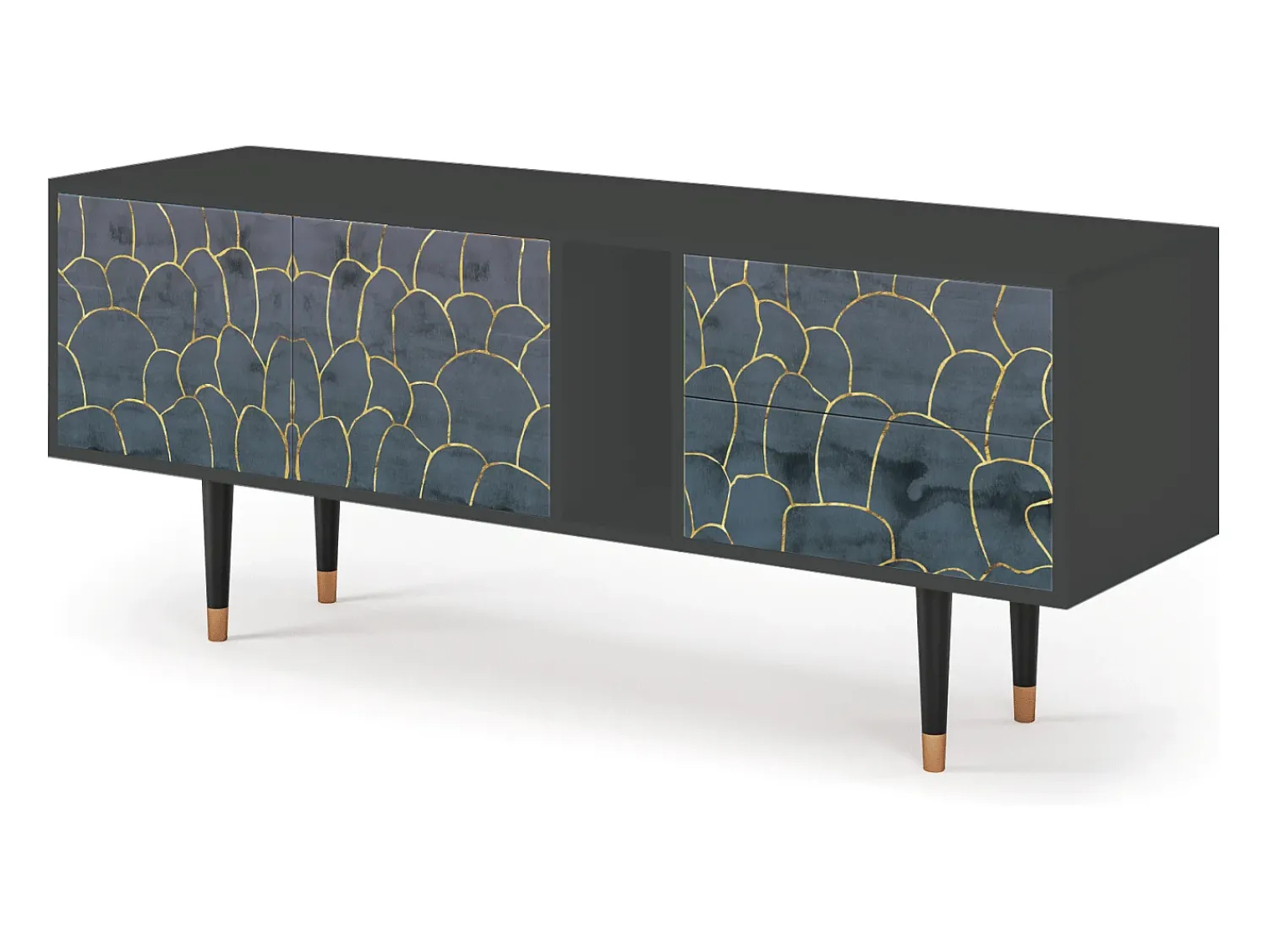 Clearance Mueble de TV - 170х69х48 cm - T1 - Blue Lagoon, Antracite Cinza antracite