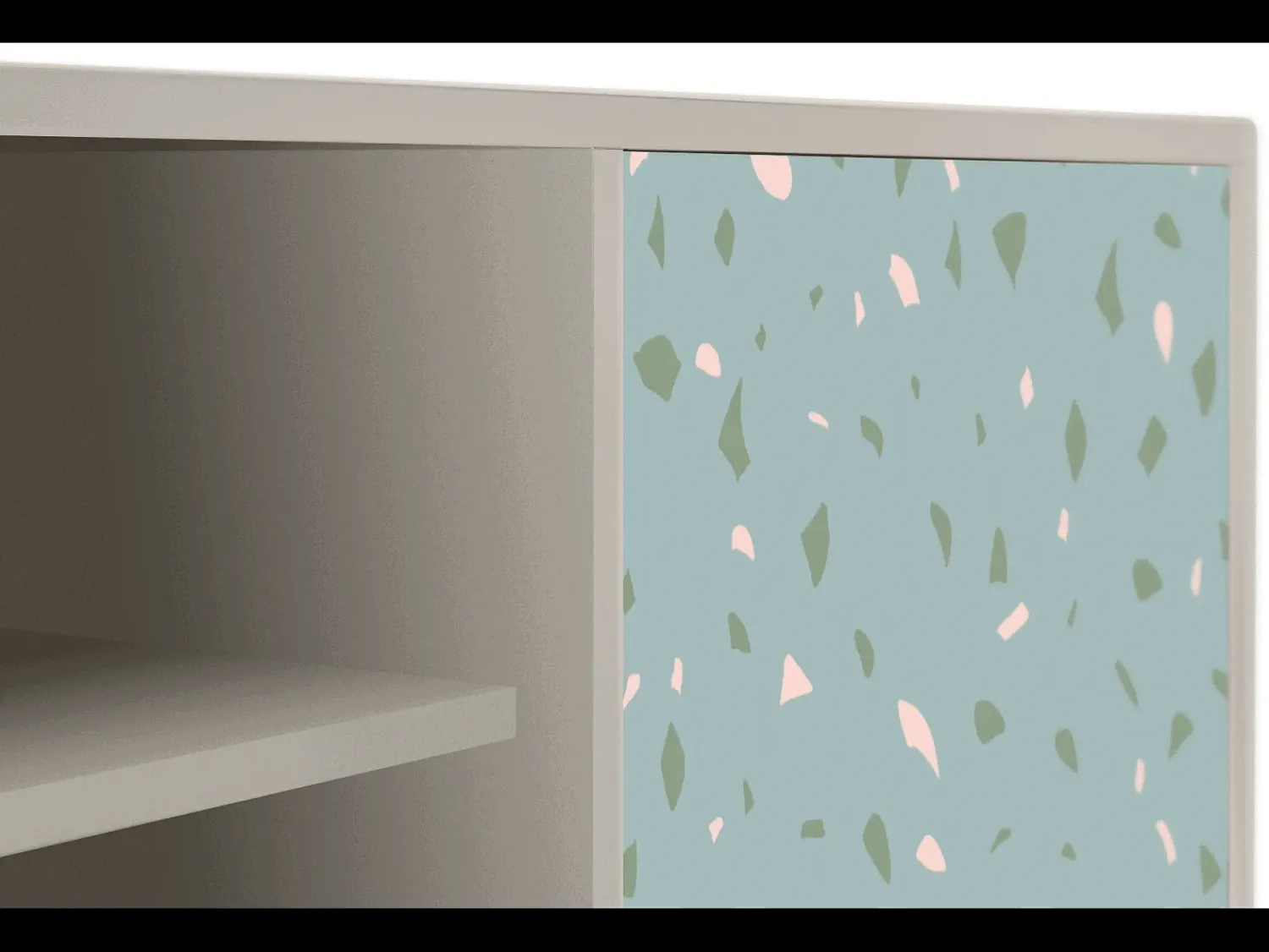 Móvel De Tv* Mueble de TV - 170х69х48 cm - T2 - Blue Drops, Areia Bege
