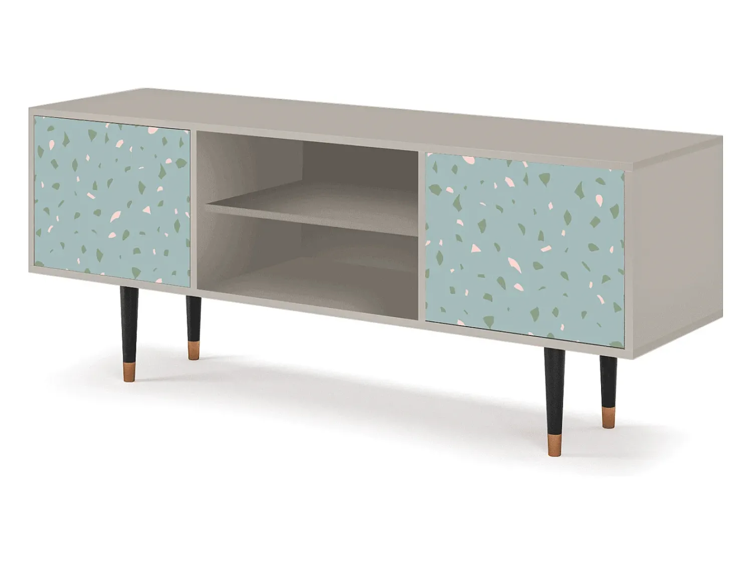 Móvel De Tv* Mueble de TV - 170х69х48 cm - T2 - Blue Drops, Areia Bege