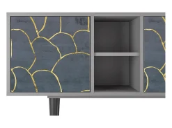 Mueble de TV - 150х69х41 cm - T5 - Blue Lagoon, Cinza Cinzento
