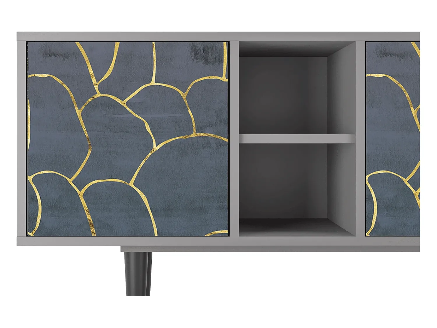 Mueble de TV - 150х69х41 cm - T5 - Blue Lagoon, Cinza Cinzento