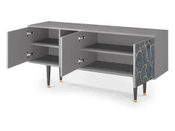 Mueble de TV - 150х69х41 cm - T5 - Blue Lagoon, Cinza Cinzento
