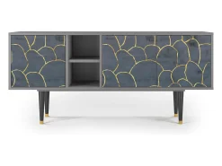 Mueble de TV - 150х69х41 cm - T5 - Blue Lagoon, Cinza Cinzento
