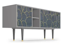Mueble de TV - 150х69х41 cm - T5 - Blue Lagoon, Cinza Cinzento