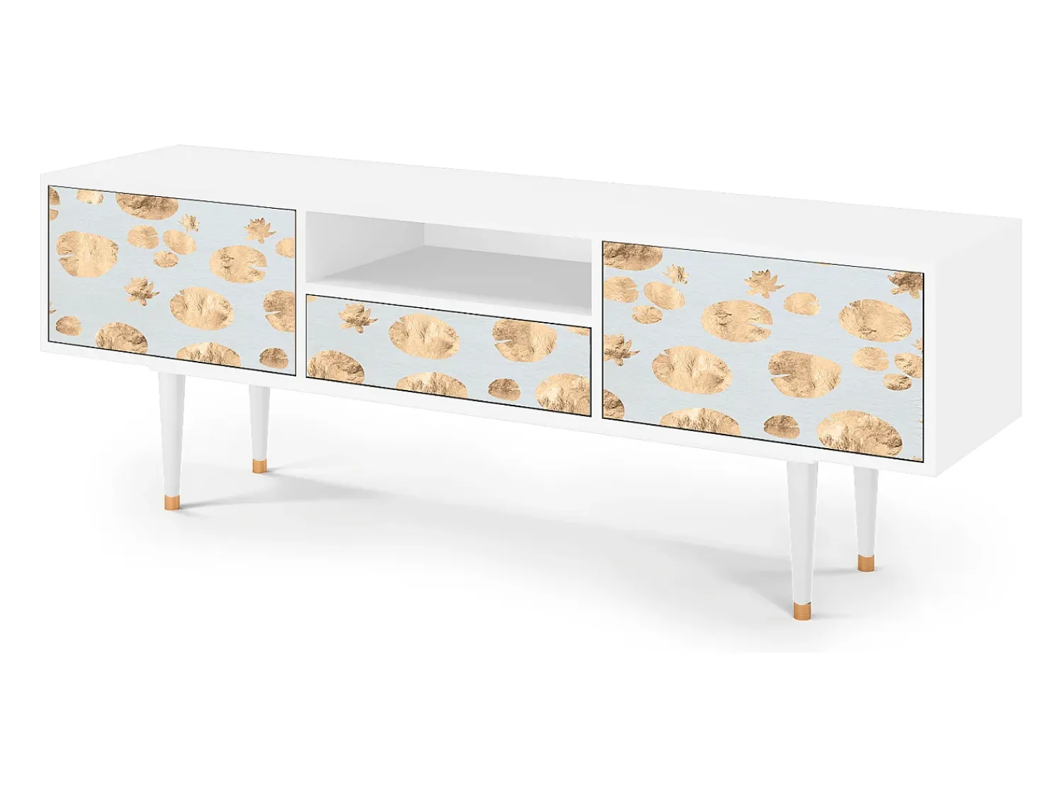 Outlet Mueble de TV - 170х59х41 cm - T6 - Blue Giraffe, Branco Bege