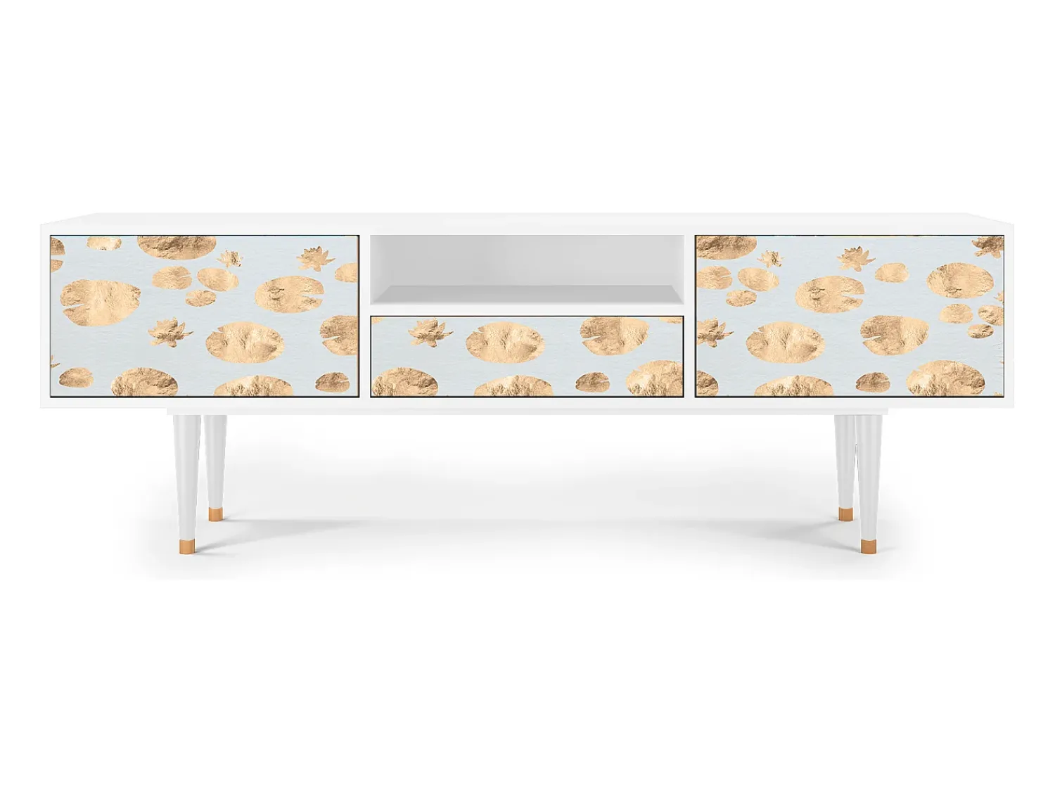 Outlet Mueble de TV - 170х59х41 cm - T6 - Blue Giraffe, Branco Bege