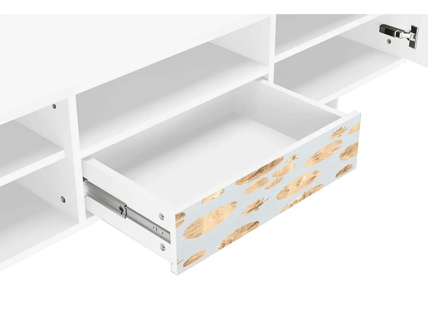 Outlet Mueble de TV - 170х59х41 cm - T6 - Blue Giraffe, Branco Bege