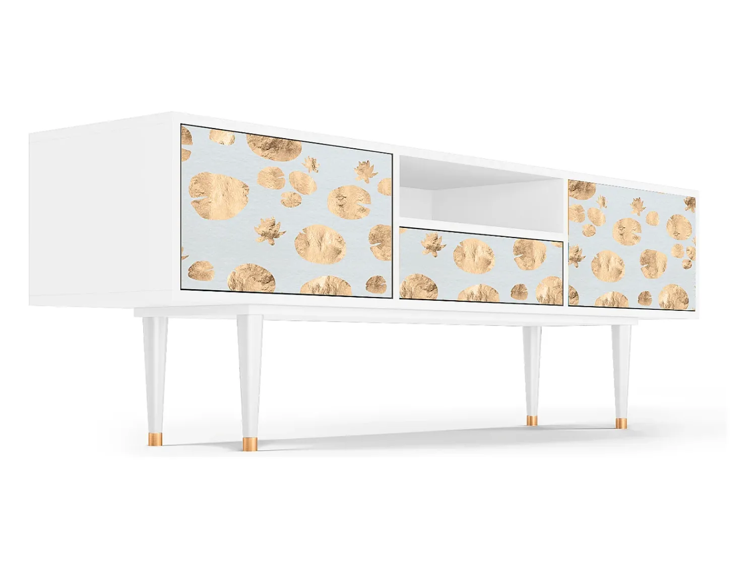 Outlet Mueble de TV - 170х59х41 cm - T6 - Blue Giraffe, Branco Bege
