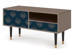 Hot Mueble de TV - 115х59х48 cm - T3 - Blue Lotus, Latte Bege