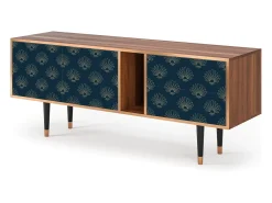 Móvel De Tv| Mueble de TV - 170х69х48 cm - T1 - Blue Lotus, Nogueira Castanho