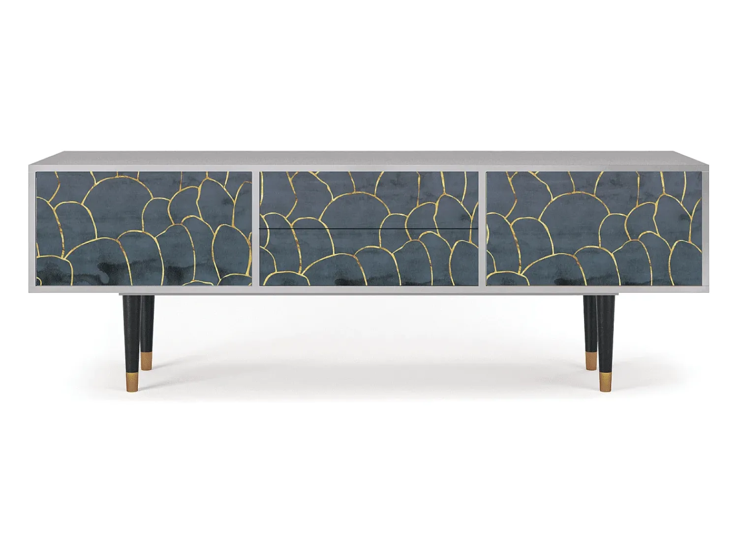 Móvel De Tv| Mueble de TV - 170х59х48 cm - T4 - Blue Lagoon, Cinza Cinzento