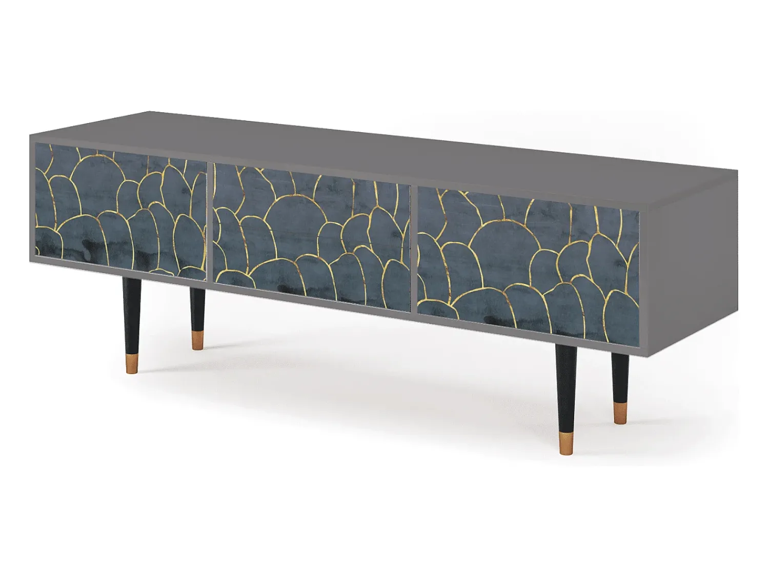 Móvel De Tv| Mueble de TV - 170х59х48 cm - T4 - Blue Lagoon, Cinza Cinzento