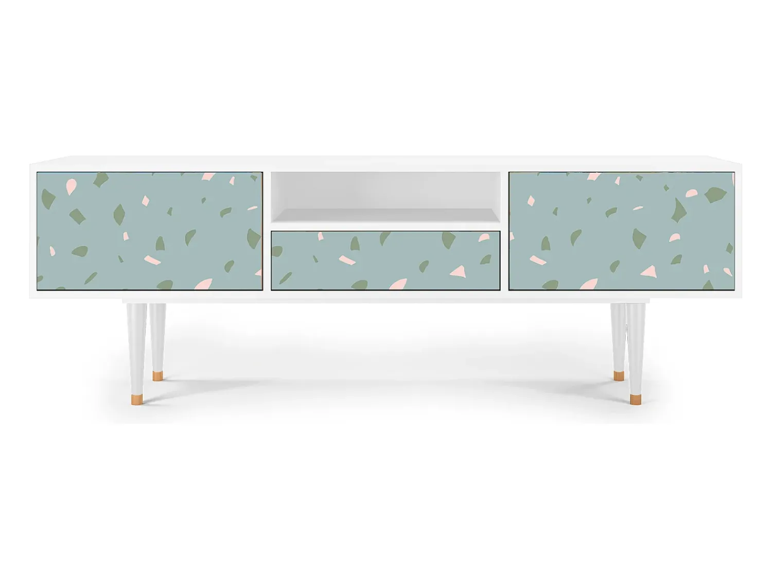 Mueble de TV - 170х59х41 cm - T6 - Blue Drops, Branco Bege