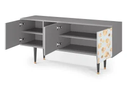 Móvel De Tv| Mueble de TV - 150х69х41 cm - T5 - Blue Giraffe, Cinza Cinzento
