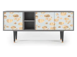 Móvel De Tv| Mueble de TV - 150х69х41 cm - T5 - Blue Giraffe, Cinza Cinzento