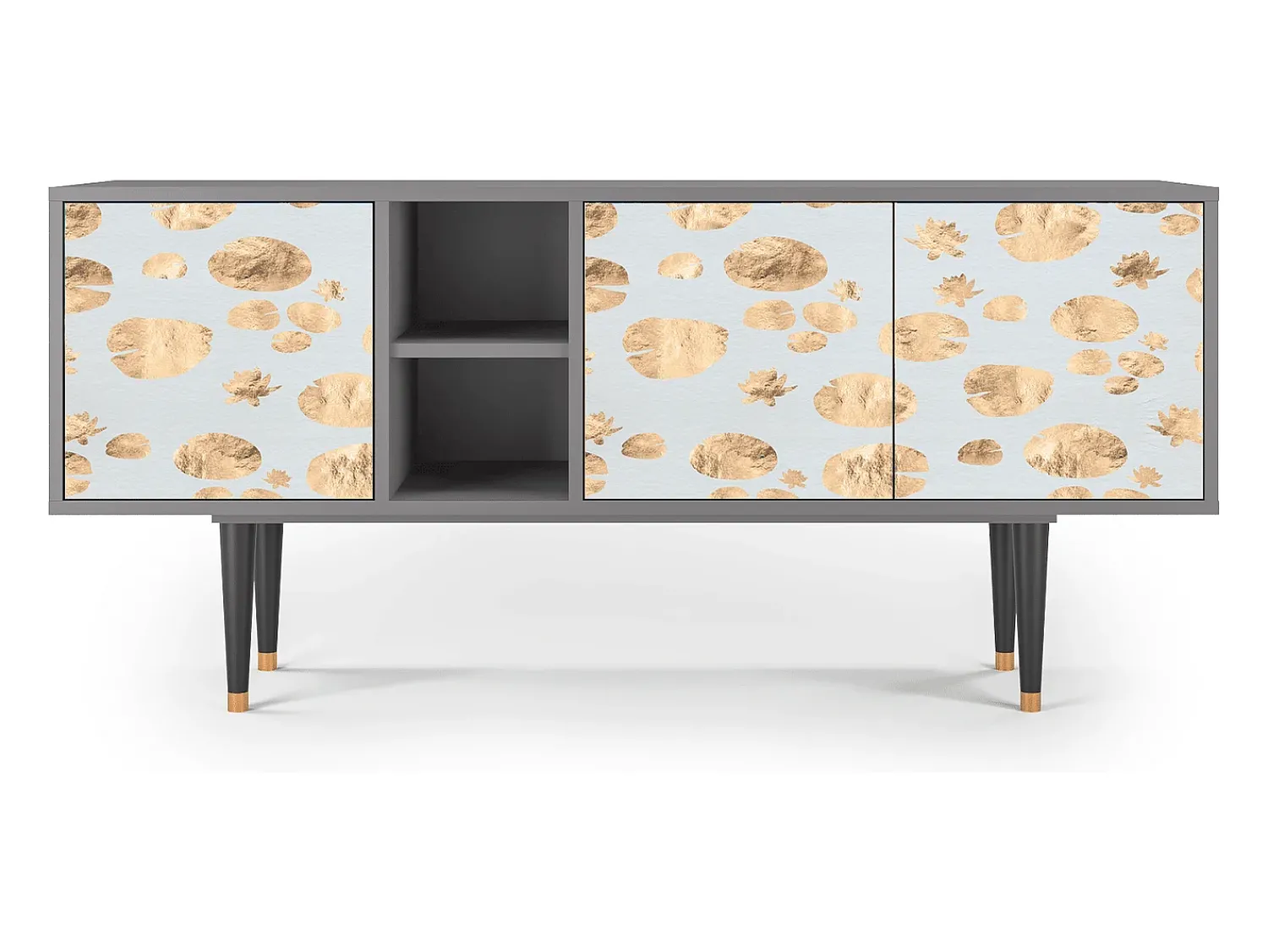 Móvel De Tv| Mueble de TV - 150х69х41 cm - T5 - Blue Giraffe, Cinza Cinzento
