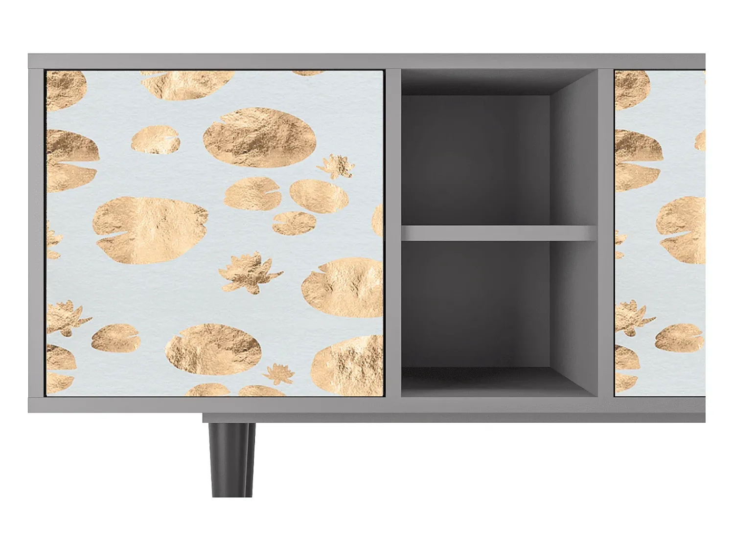 Móvel De Tv| Mueble de TV - 150х69х41 cm - T5 - Blue Giraffe, Cinza Cinzento
