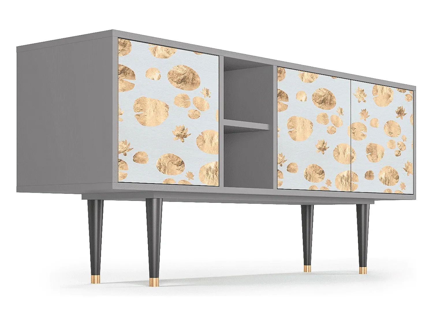 Móvel De Tv| Mueble de TV - 150х69х41 cm - T5 - Blue Giraffe, Cinza Cinzento