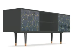 Móvel De Tv* Mueble de TV - 170х69х48 cm - T2 - Blue Lagoon, Antracite Cinza antracite