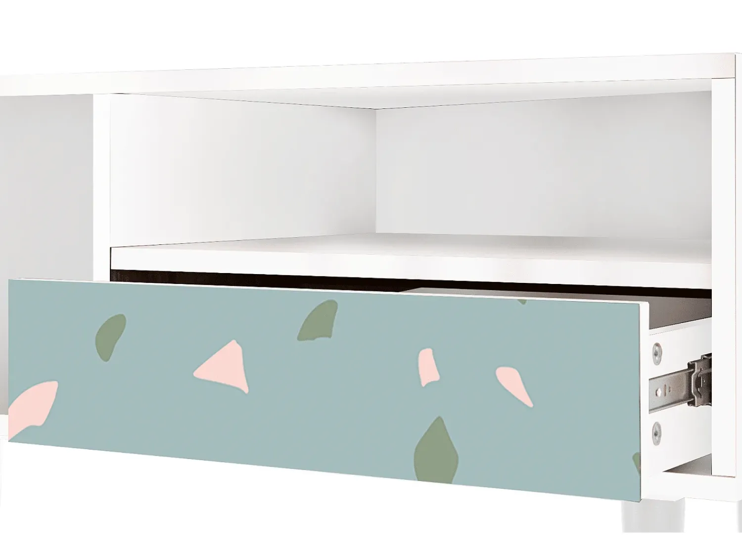 Hot Mueble de TV - 115х59х48 cm - T3 - Blue Drops, Branco Bege