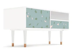 Hot Mueble de TV - 115х59х48 cm - T3 - Blue Drops, Branco Bege