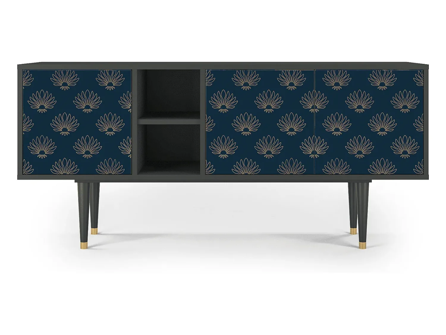 Clearance Mueble de TV - 150х69х41 cm - T5 - Blue Lotus, Antracite Cinza antracite