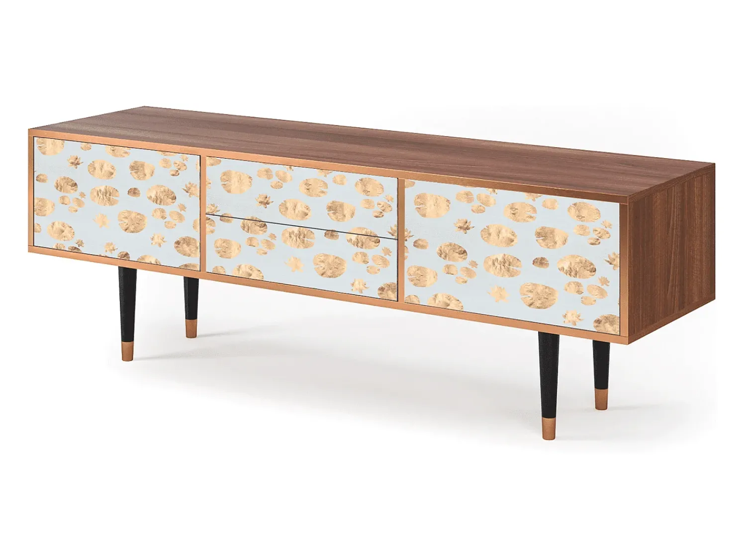 New Mueble de TV - 170х59х48 cm - T4 - Blue Giraffe, Nogueira Castanho