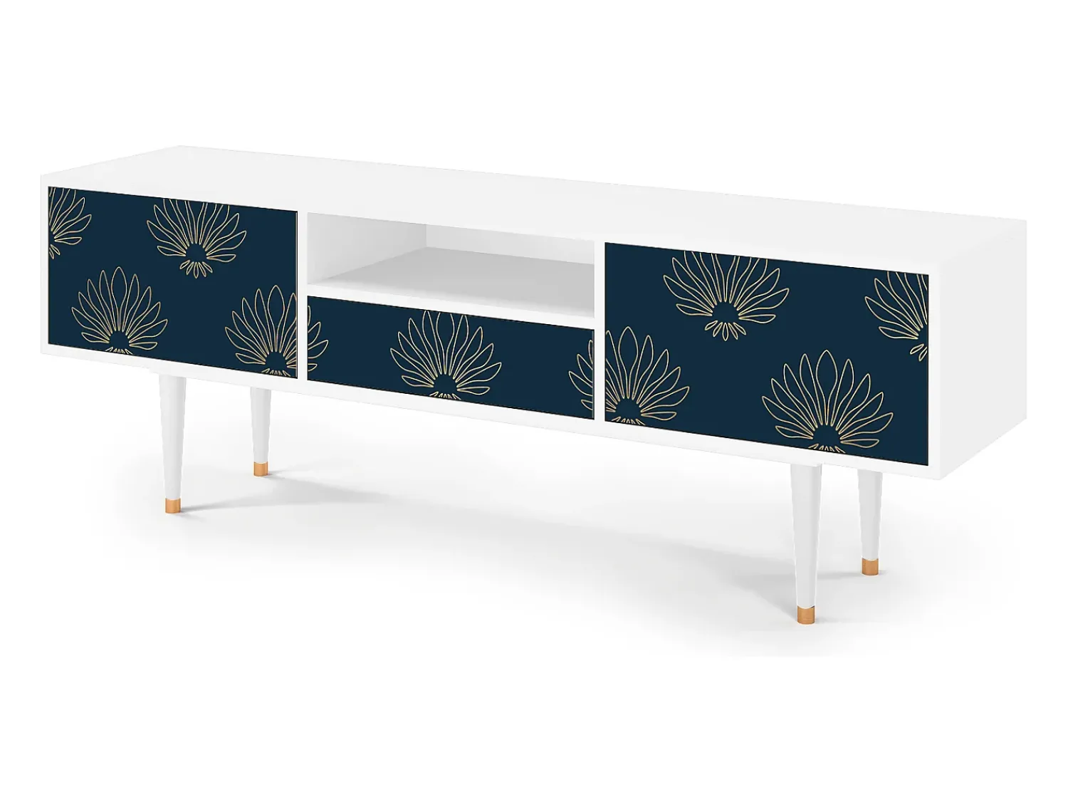 Online Mueble de TV - 170х59х41 cm - T6 - Blue Lotus, Branco Bege