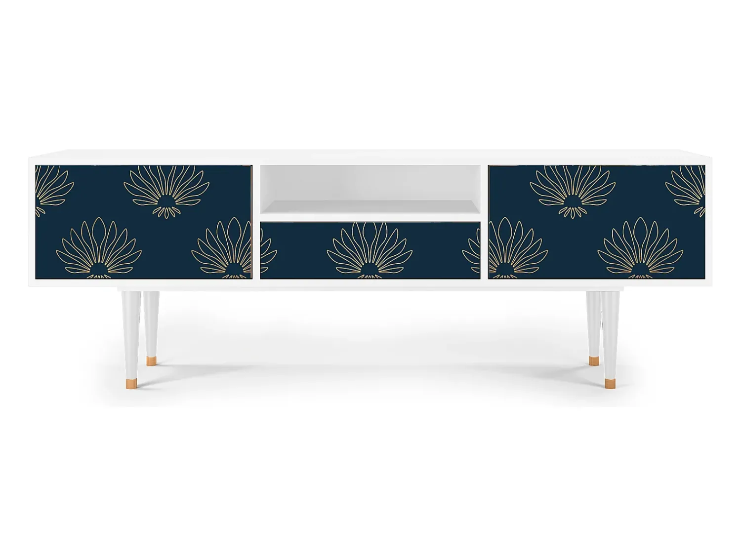 Online Mueble de TV - 170х59х41 cm - T6 - Blue Lotus, Branco Bege