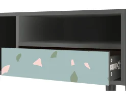 Clearance Mueble de TV - 115х59х48 cm - T3 - Blue Drops, Antracite Cinza antracite