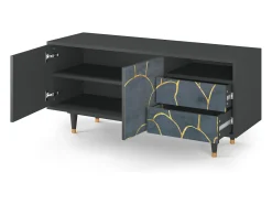 Online Mueble de TV - 125х56х41 cm - T7 - Blue Lagoon, Antracite Cinza antracite
