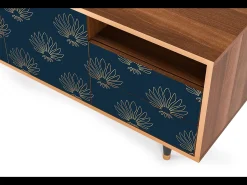 Móvel De Tv* Mueble de TV - 125х56х41 cm - T7 - Blue Lotus, Nogueira Castanho