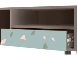 Móvel De Tv| Mueble de TV - 115х59х48 cm - T3 - Blue Drops, Latte Bege