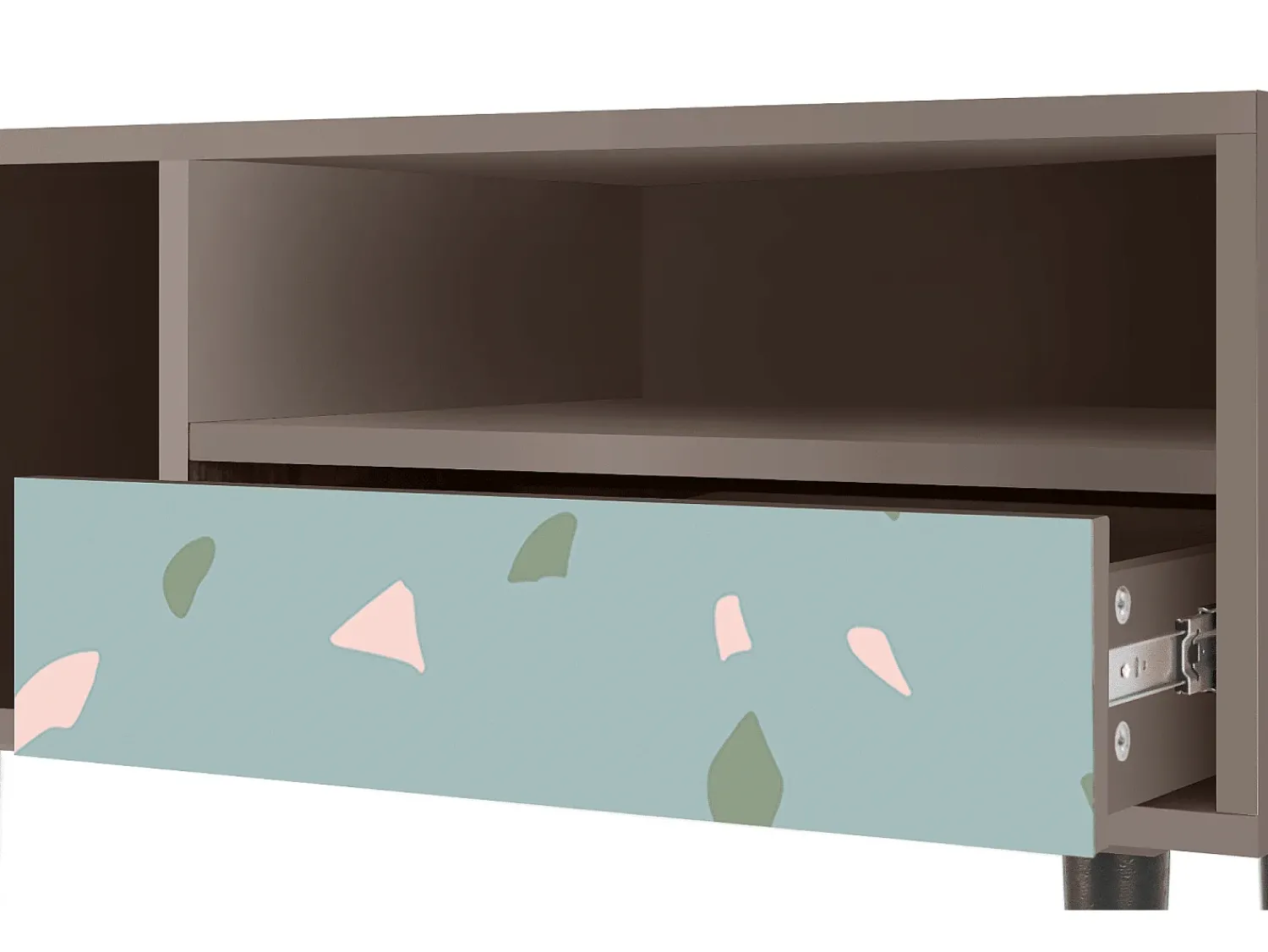 Móvel De Tv| Mueble de TV - 115х59х48 cm - T3 - Blue Drops, Latte Bege