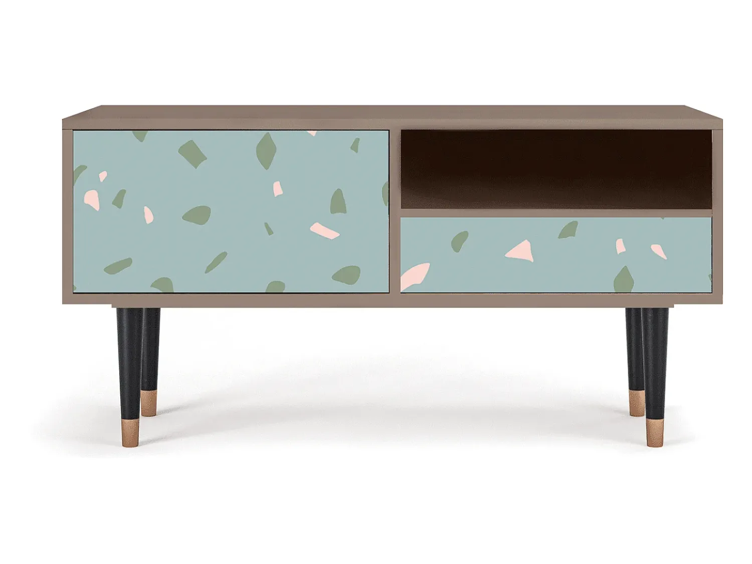 Móvel De Tv| Mueble de TV - 115х59х48 cm - T3 - Blue Drops, Latte Bege