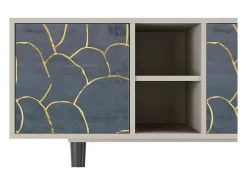 Móvel De Tv* Mueble de TV - 150х69х41 cm - T5 - Blue Lagoon, Areia Bege