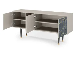 Móvel De Tv* Mueble de TV - 150х69х41 cm - T5 - Blue Lagoon, Areia Bege