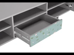 Outlet Mueble de TV - 170х59х41 cm - T6 - Blue Drops, Cinza Cinzento