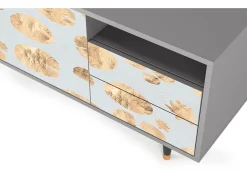 Best Mueble de TV - 125х56х41 cm - T7 - Blue Giraffe, Cinza Cinzento