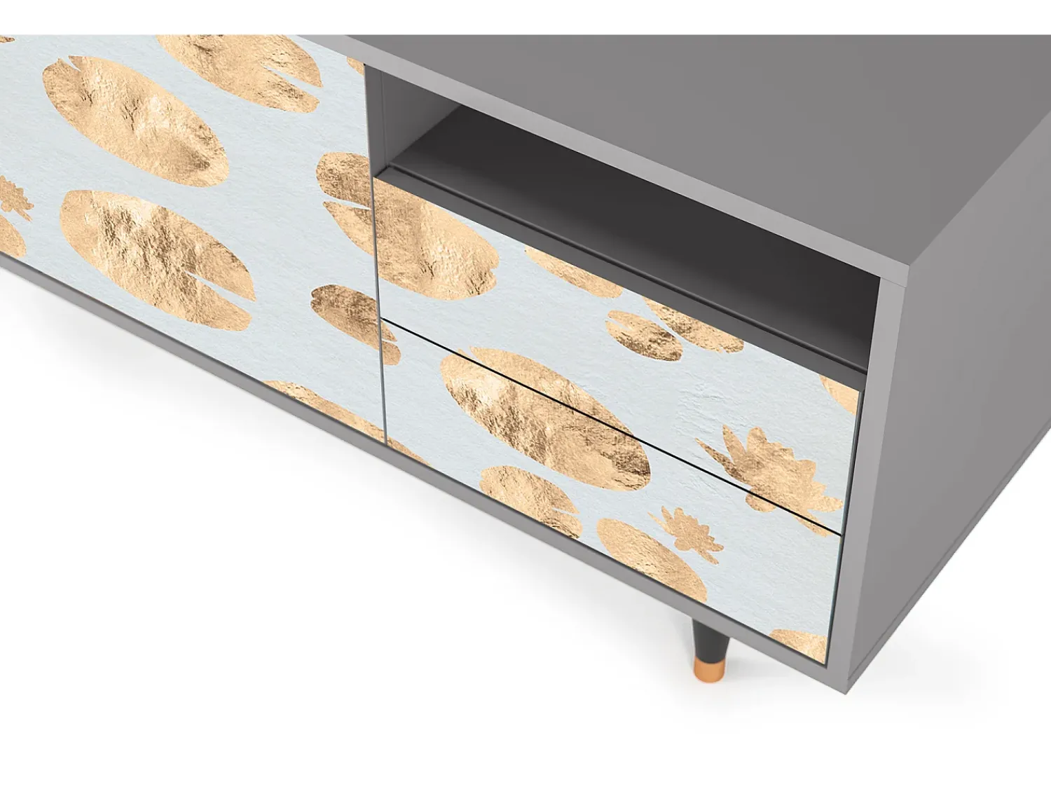Best Mueble de TV - 125х56х41 cm - T7 - Blue Giraffe, Cinza Cinzento