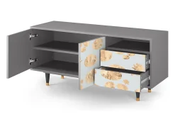 Best Mueble de TV - 125х56х41 cm - T7 - Blue Giraffe, Cinza Cinzento