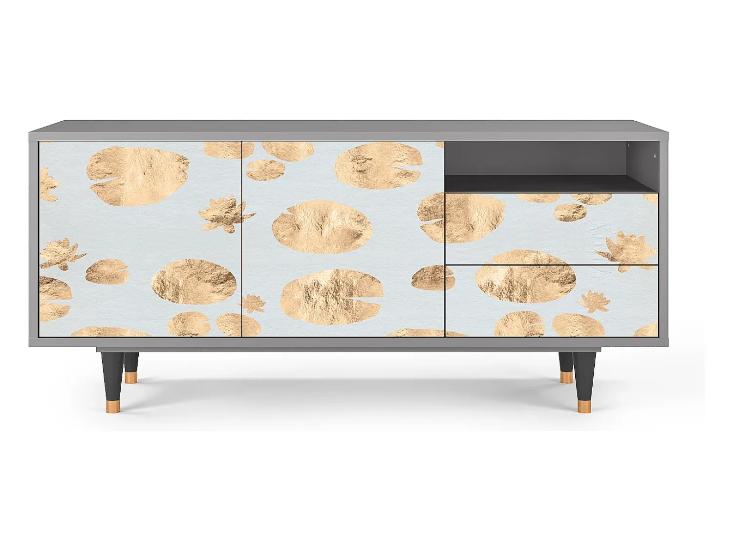Best Mueble de TV - 125х56х41 cm - T7 - Blue Giraffe, Cinza Cinzento
